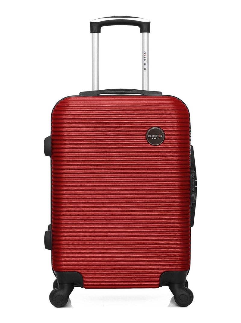 BLUESTAR - Valise Cabine ABS LONDON 4 Roues 55 cm Rouge - Kiabi