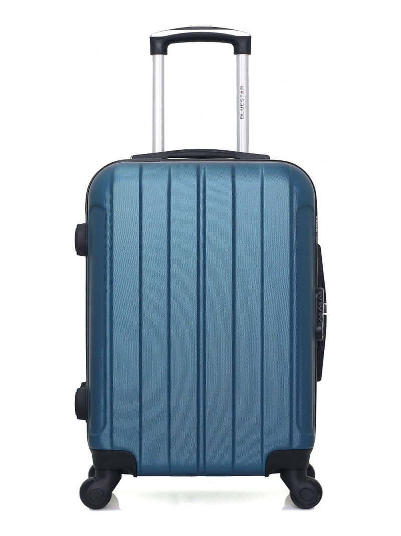 BLUESTAR - Valise Cabine ABS NAPOLI 4 Roues 55 cm Bleu - Kiabi