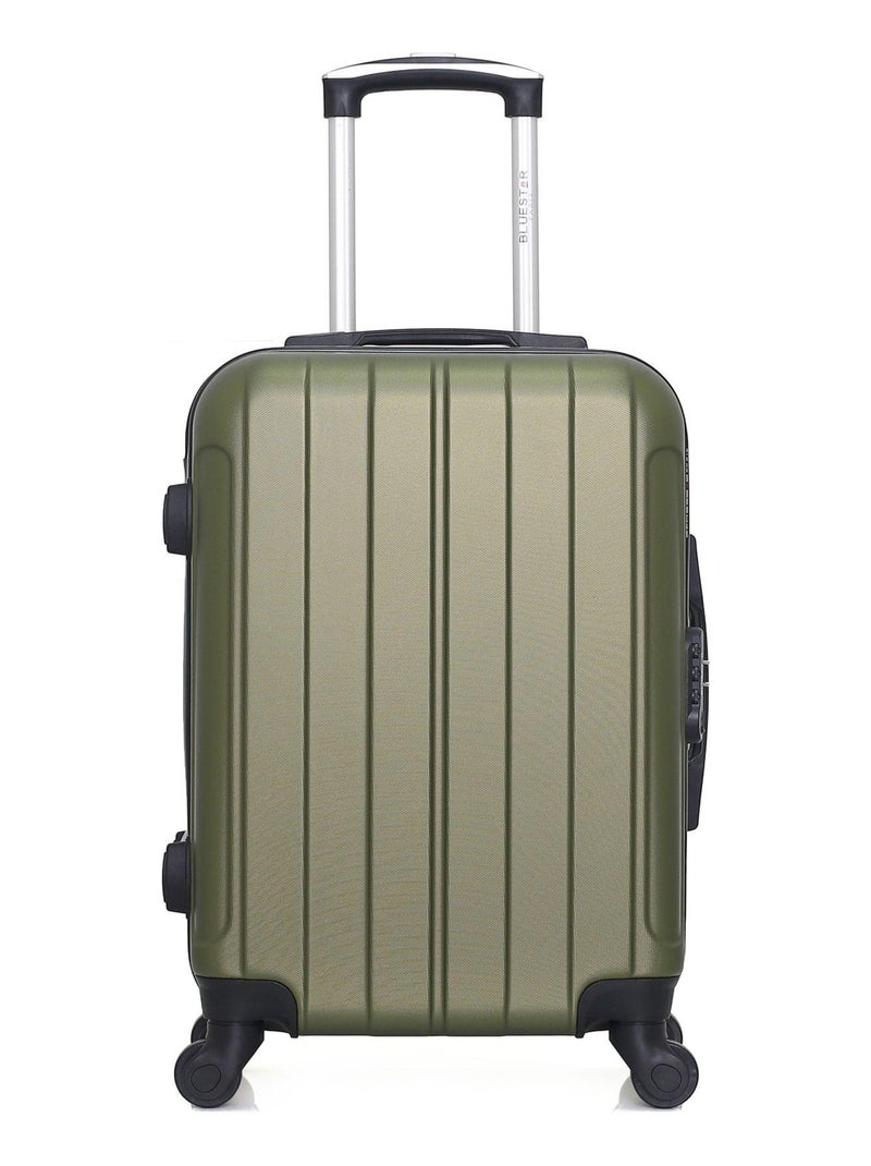 BLUESTAR - Valise Cabine ABS NAPOLI 4 Roues 55 cm Vert kaki - Kiabi