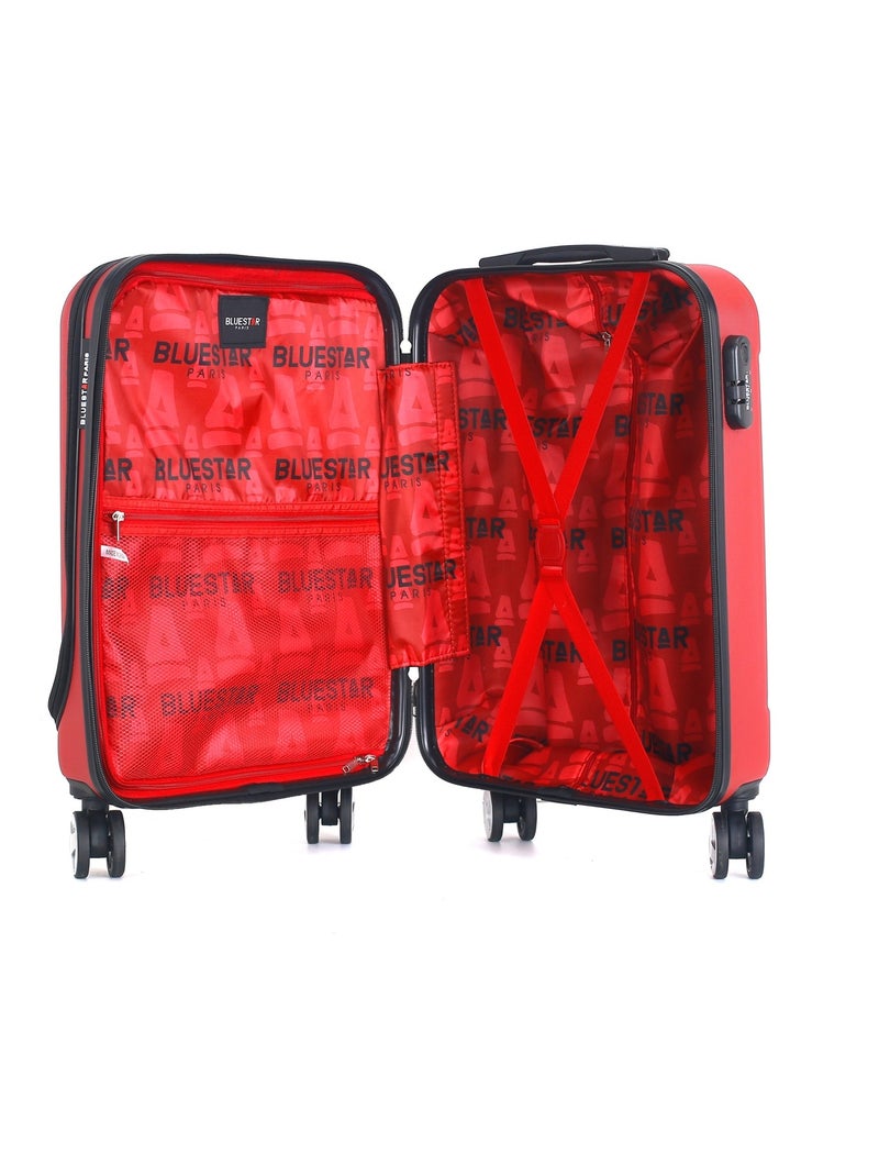 BLUESTAR - Valise Cabine BALTIMORE 55 cm 4 Roues Bordeaux - Kiabi