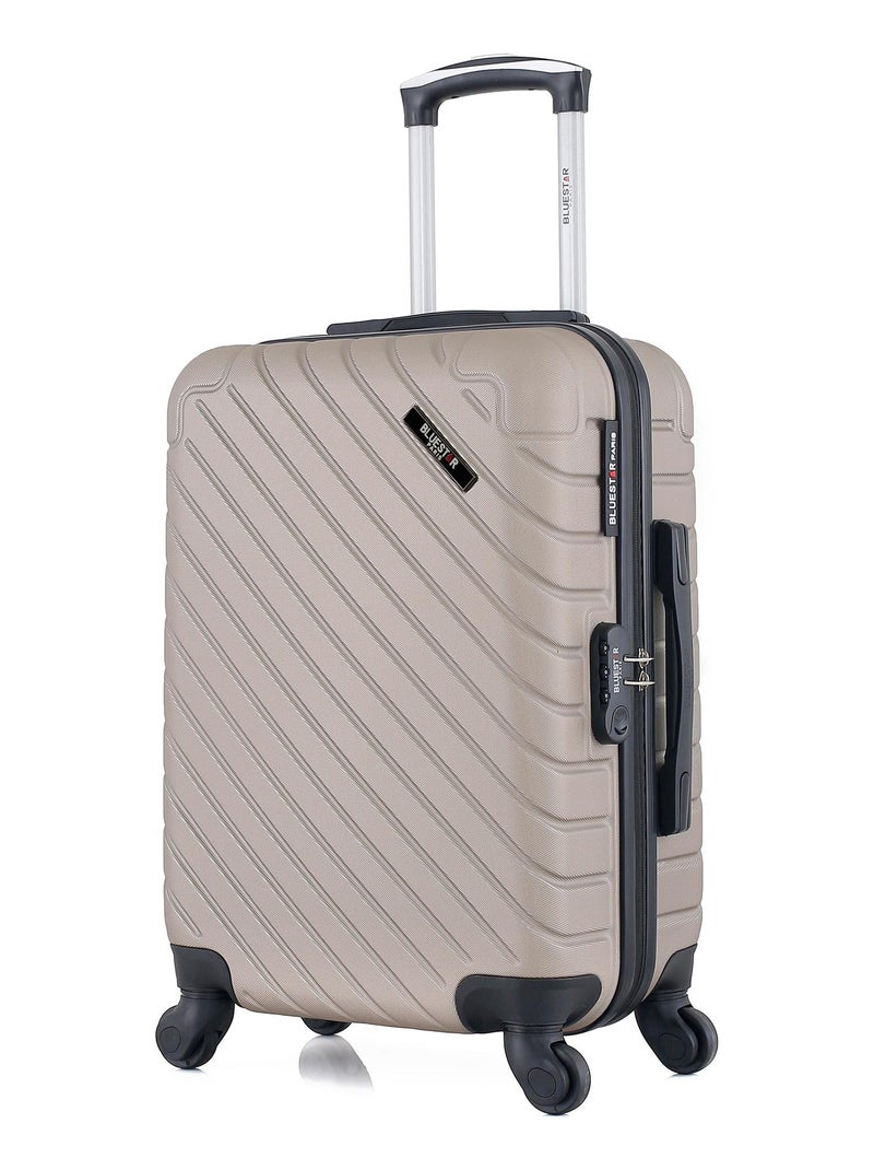 BLUESTAR - Valise Cabine CITE 55 cm 4 Roues Beige - Kiabi