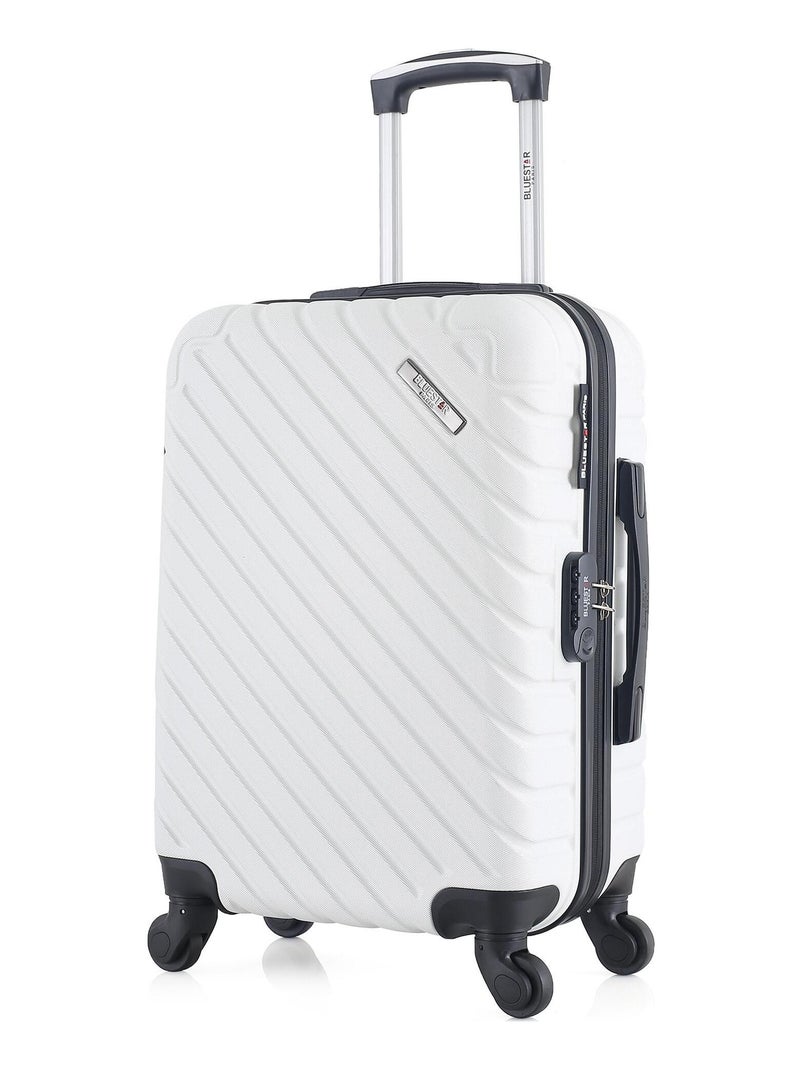BLUESTAR - Valise Cabine CITE 55 cm 4 Roues Blanc - Kiabi