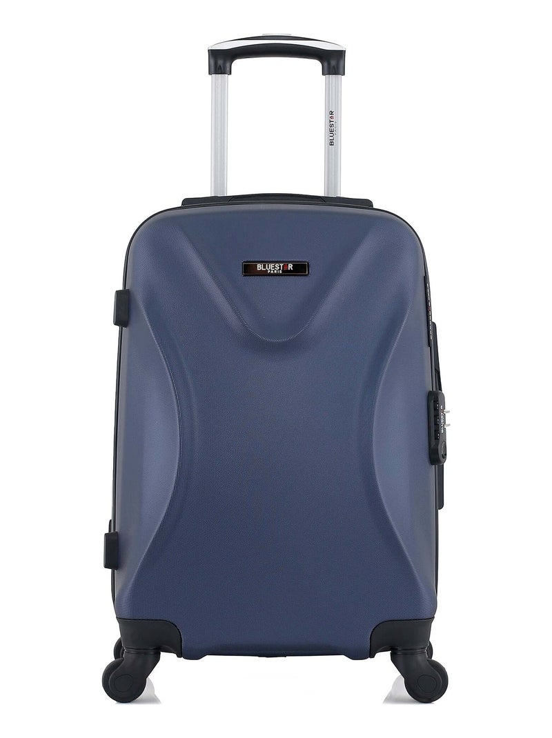 BLUESTAR - Valise Cabine GARIBALDI 55 cm 4 Roues Bleu marine - Kiabi