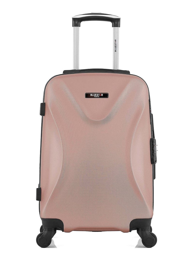 BLUESTAR - Valise Cabine GARIBALDI 55 cm 4 Roues Rose clair - Kiabi
