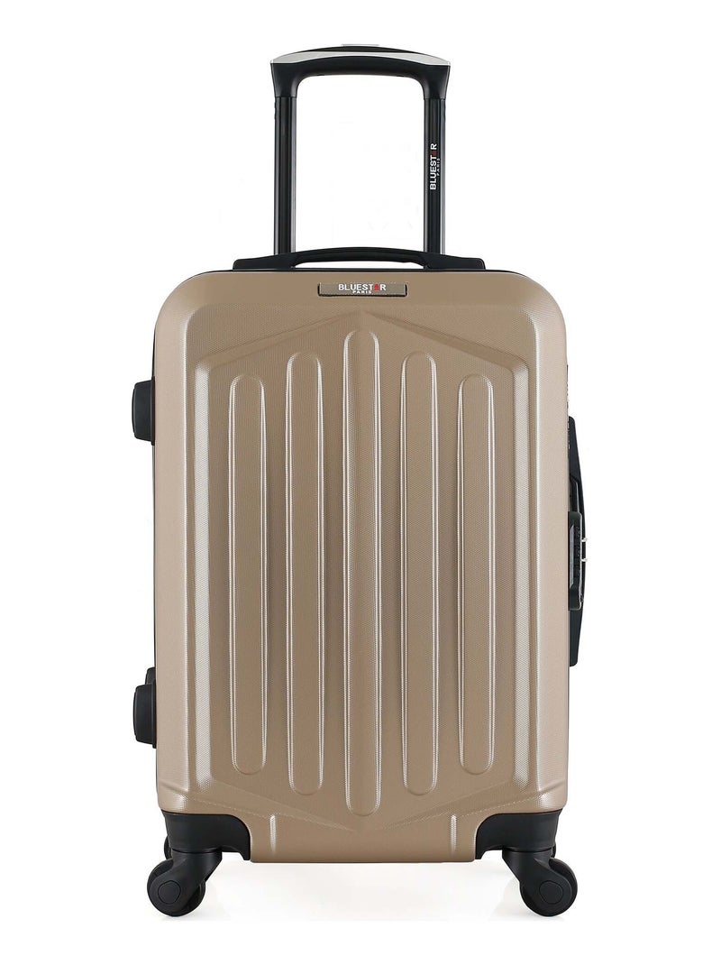 BLUESTAR - Valise Cabine HAGEN 55 cm 4 Roues Beige - Kiabi