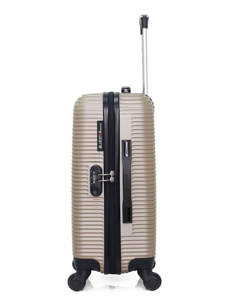 BLUESTAR - Valise Cabine LONDON 55 cm 4 Roues Beige - Kiabi