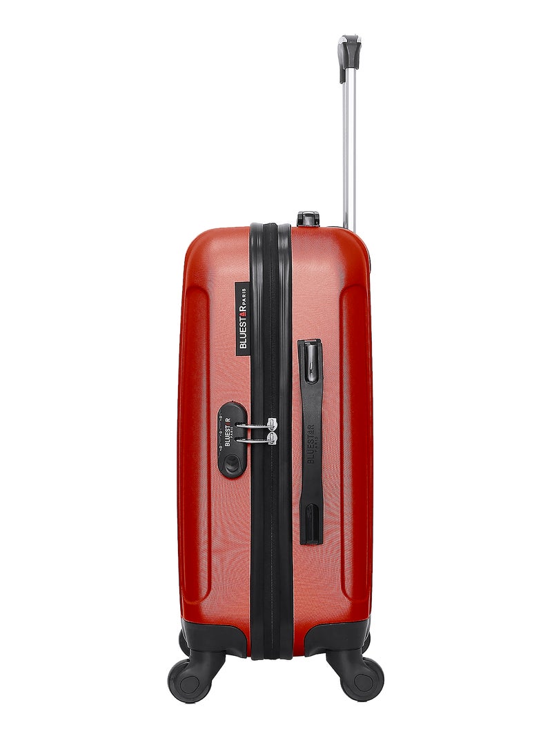 BLUESTAR - Valise Cabine NAPOLI 55 cm 4 Roues Rouge - Kiabi