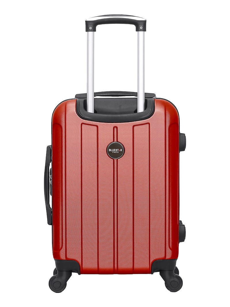 BLUESTAR - Valise Cabine NAPOLI 55 cm 4 Roues Rouge - Kiabi