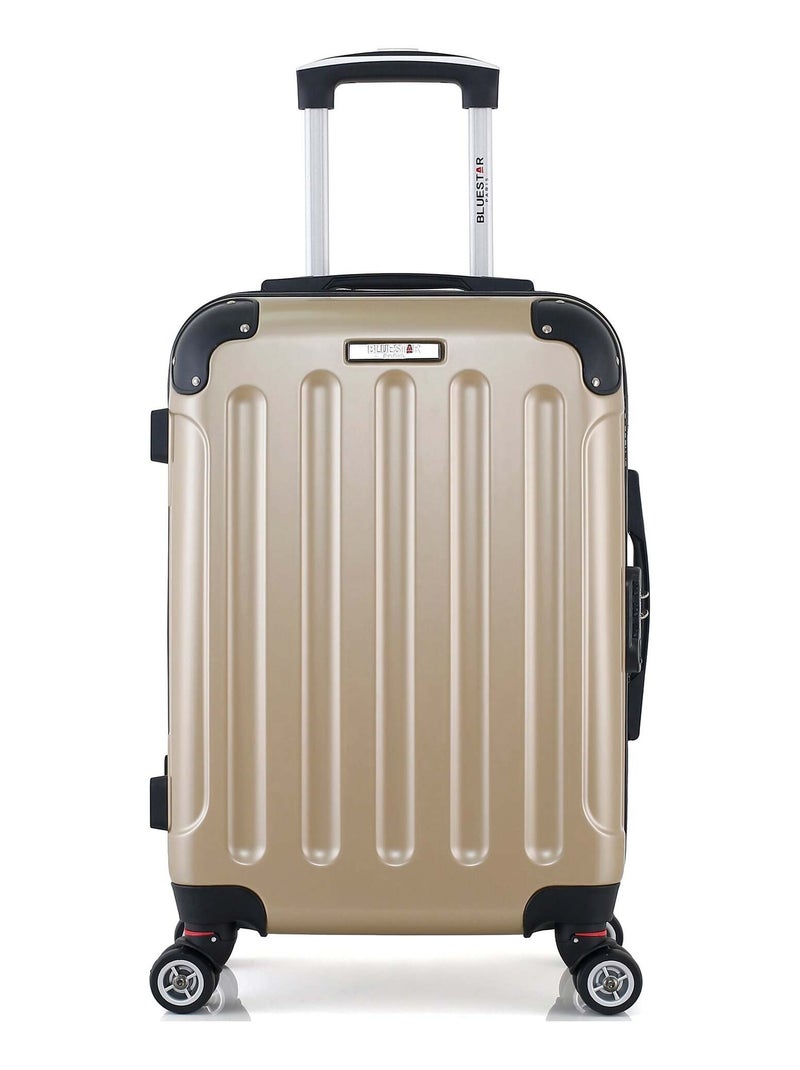BLUESTAR - Valise Cabine TUNIS 55 cm 4 Roues Beige - Kiabi