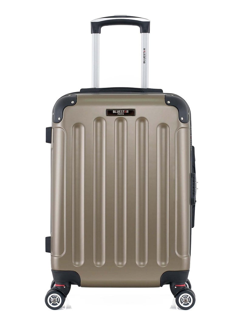BLUESTAR - Valise Cabine TUNIS 55 cm 4 Roues Beige foncé - Kiabi