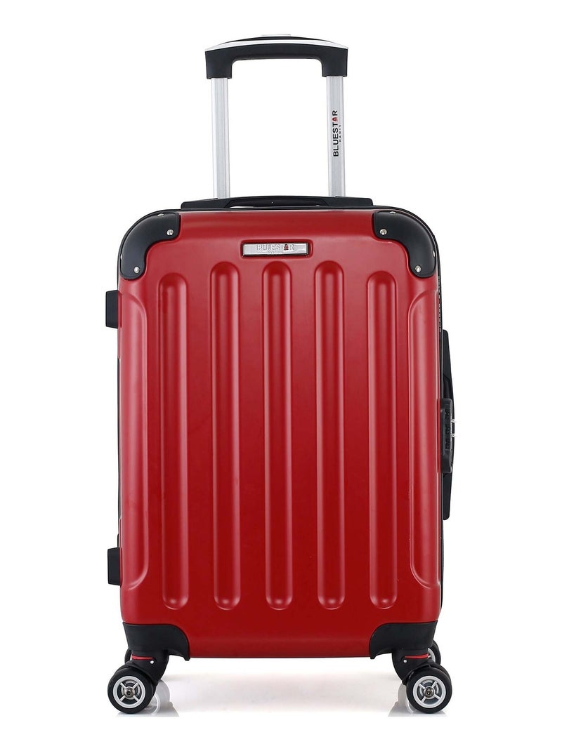 BLUESTAR - Valise Cabine TUNIS 55 cm 4 Roues Rouge - Kiabi