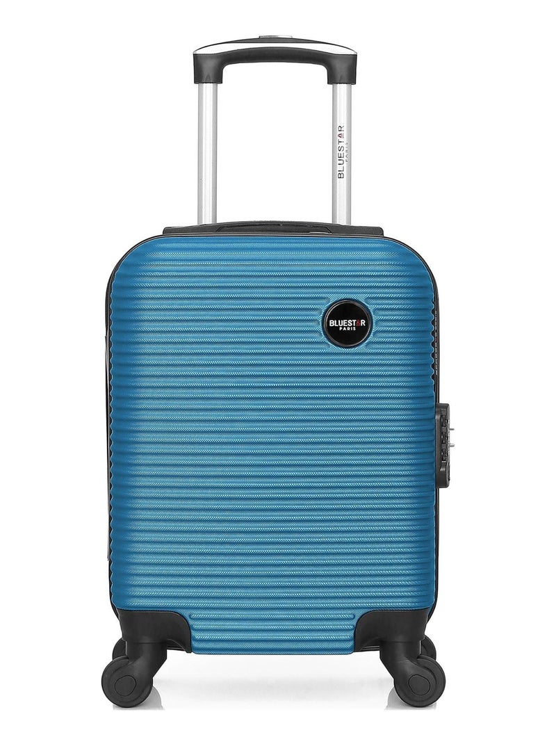 BLUESTAR - Valise Cabine XXS ABS LONDON 4 Roues 46 cm Bleu - Kiabi