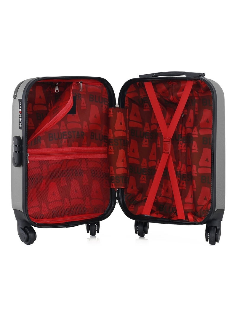 BLUESTAR - Valise Cabine XXS BUCAREST 46 cm 4 Roues Gris - Kiabi