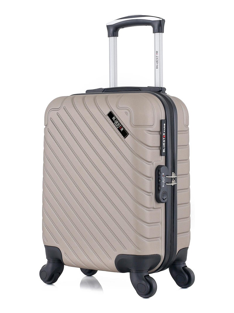 BLUESTAR - Valise Cabine XXS CITE 46 cm 4 Roues Beige - Kiabi