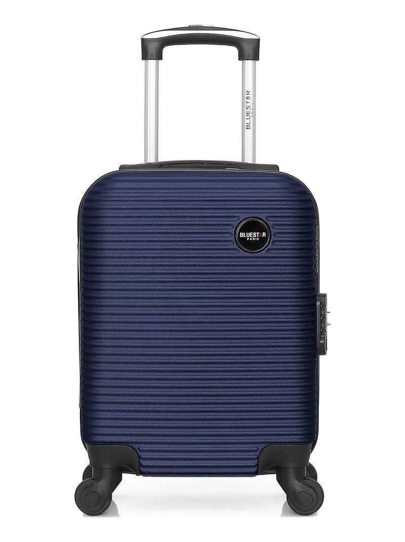 BLUESTAR - Valise Cabine XXS LONDON 46 cm 4 Roues Bleu marine - Kiabi
