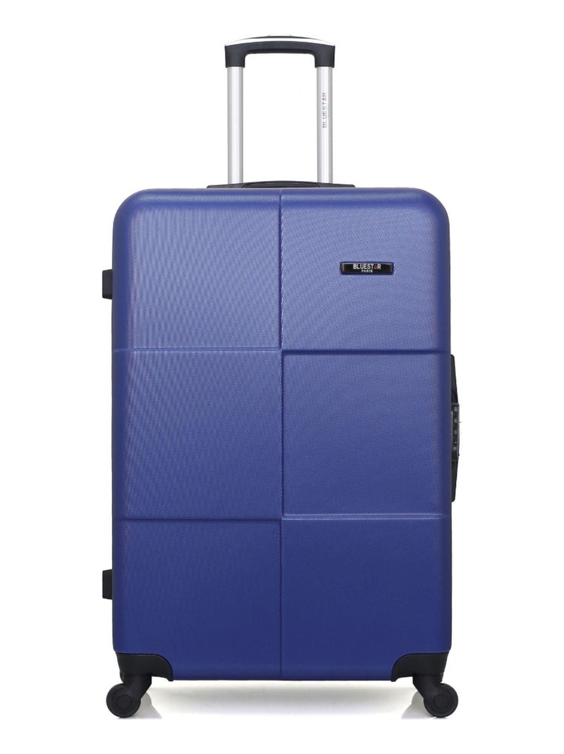 BLUESTAR - Valise Grand Format ABS MIAMI  4 Roues 75 cm Bleu marine - Kiabi