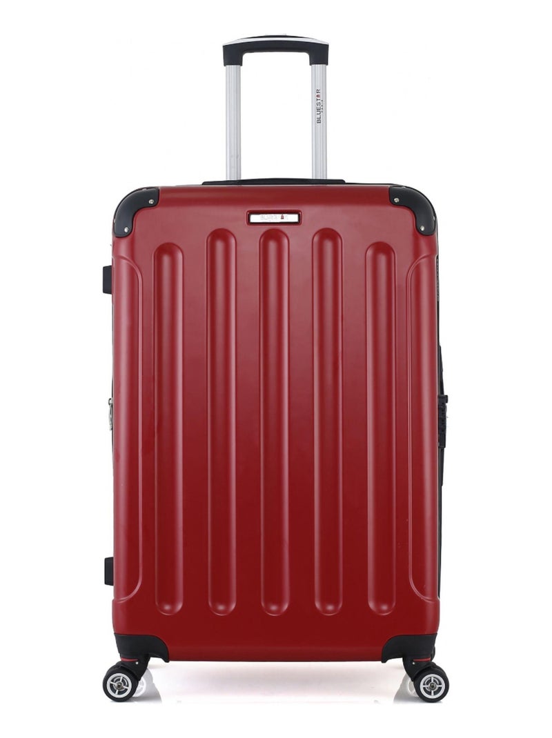 BLUESTAR - VALISE GRAND FORMAT ABS/PC TUNIS-B 4 ROUES 75 CM Rouge - Kiabi