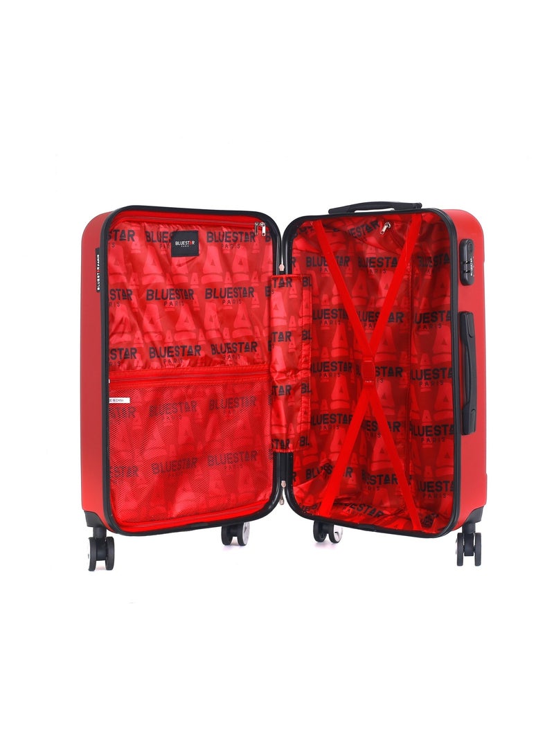 BLUESTAR - Valise Grand Format AJACCIO 75 cm 4 Roues Bordeaux - Kiabi