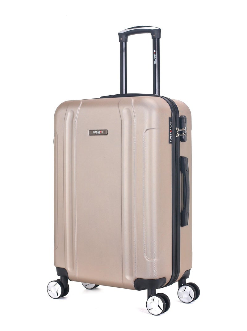 BLUESTAR - Valise Grand Format BALTIMORE 75 cm 4 Roues Beige - Kiabi