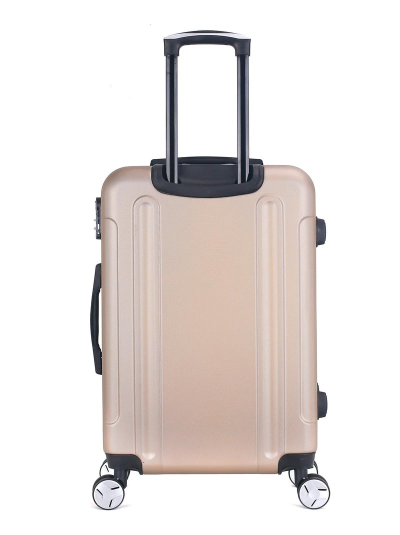 BLUESTAR - Valise Grand Format BALTIMORE 75 cm 4 Roues Beige - Kiabi