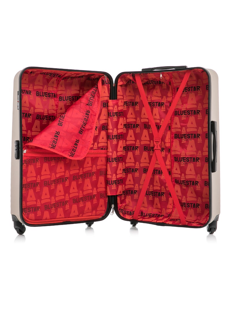 BLUESTAR - Valise Grand Format BRAZILIA 75 cm 4 Roues Beige - Kiabi