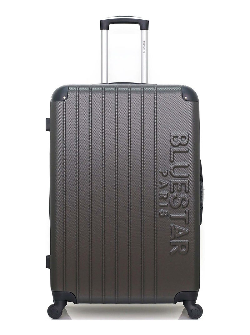BLUESTAR - Valise Grand Format BUCAREST 75 cm 4 Roues Gris foncé - Kiabi
