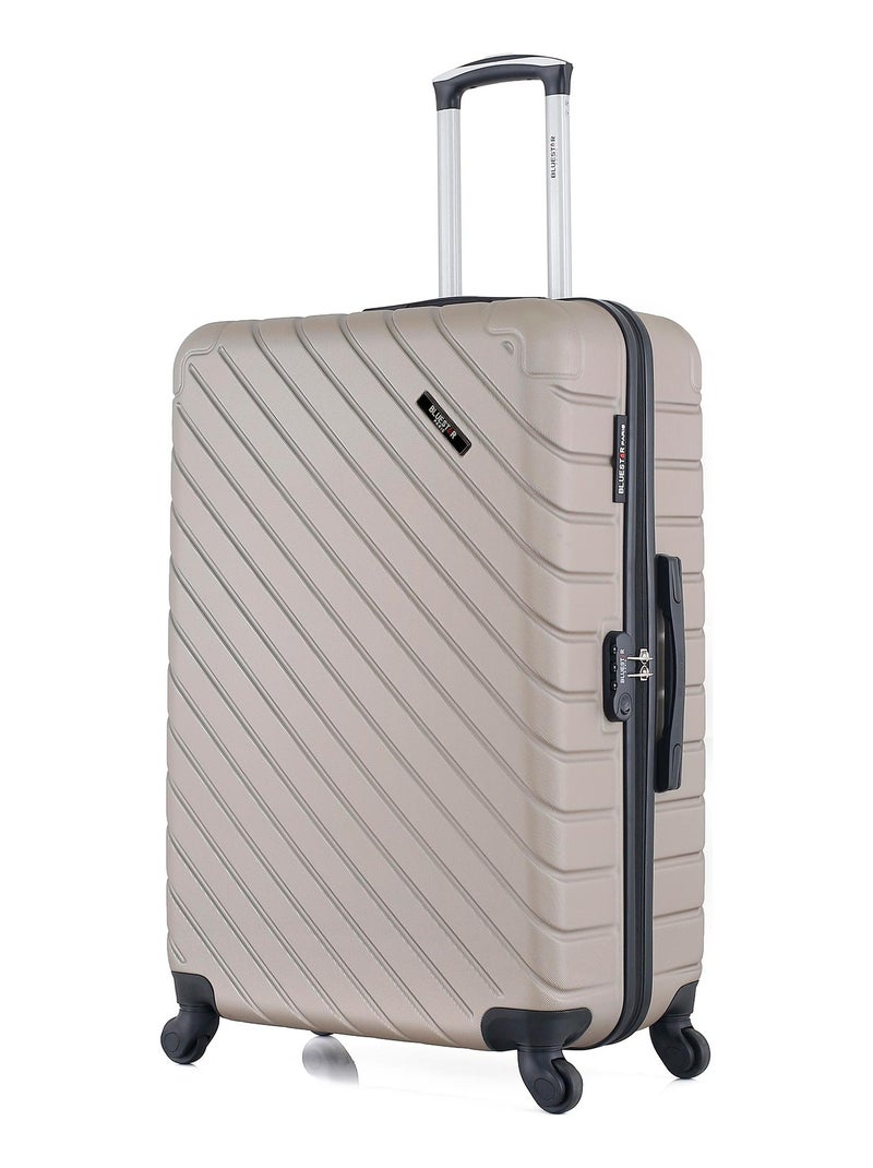 BLUESTAR - Valise Grand Format CITE 75 cm 4 Roues Beige - Kiabi