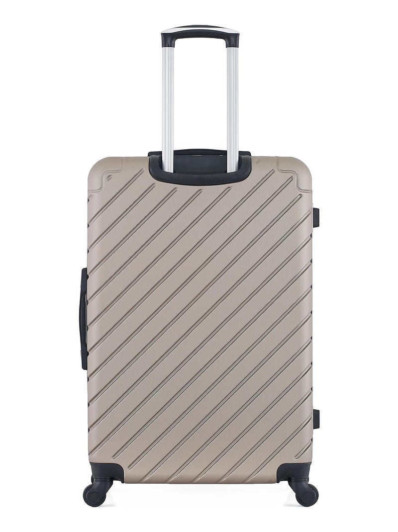 BLUESTAR - Valise Grand Format CITE 75 cm 4 Roues Beige - Kiabi