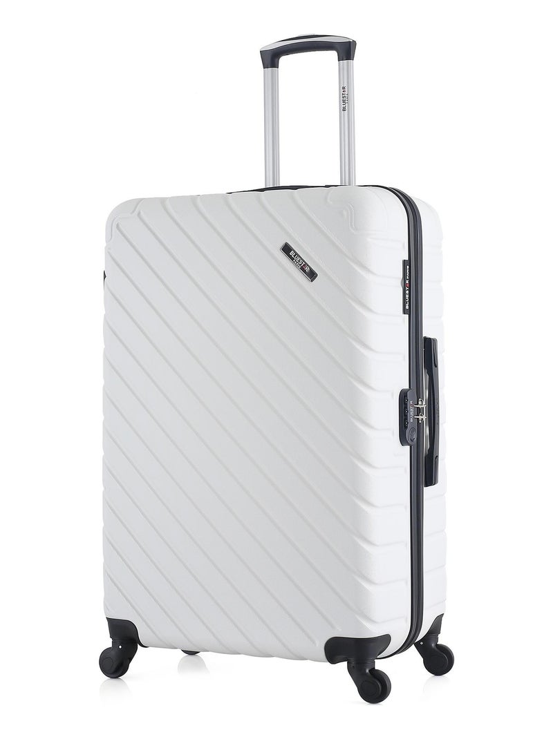BLUESTAR - Valise Grand Format CITE 75 cm 4 Roues Blanc - Kiabi