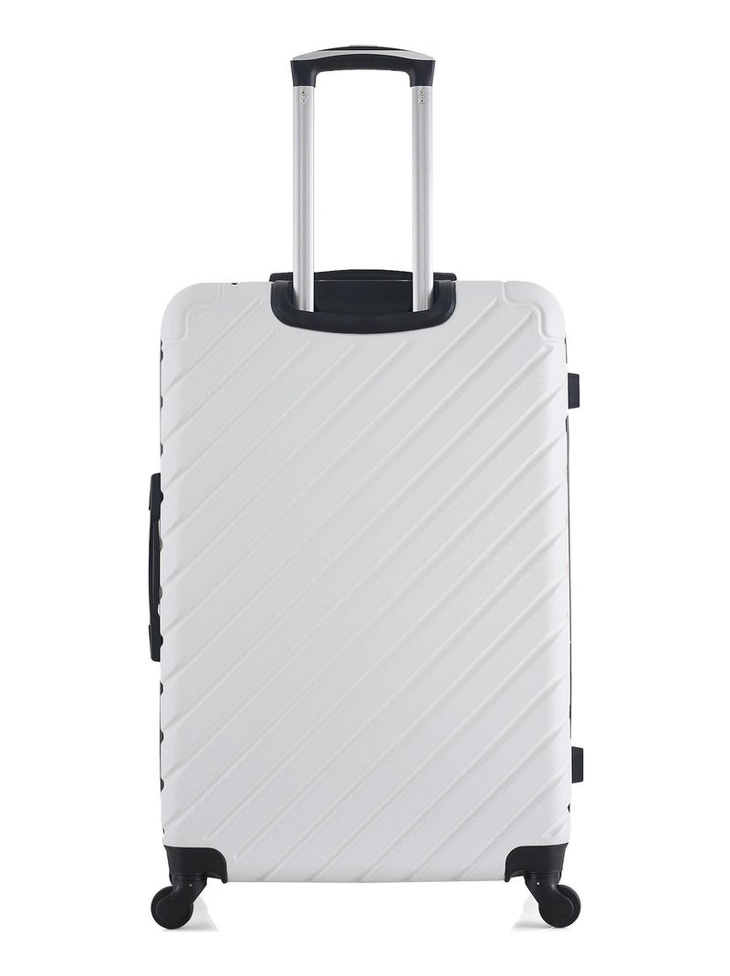 BLUESTAR - Valise Grand Format CITE 75 cm 4 Roues Blanc - Kiabi