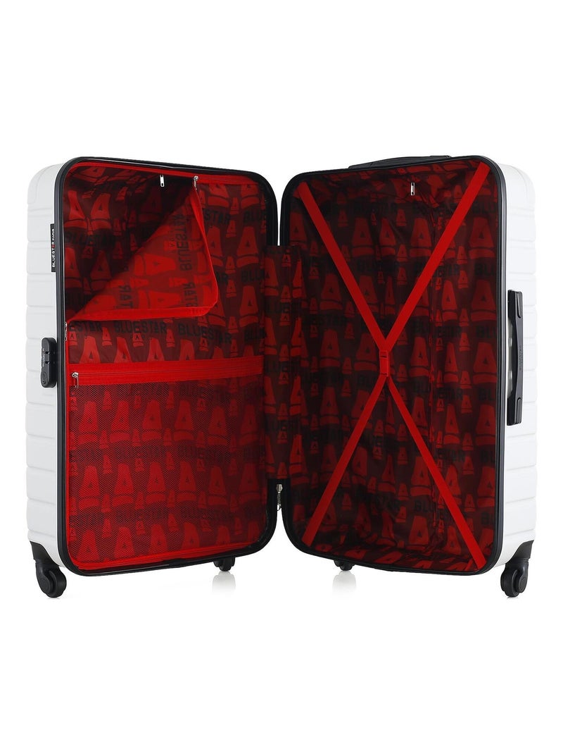 BLUESTAR - Valise Grand Format CITE 75 cm 4 Roues Blanc - Kiabi