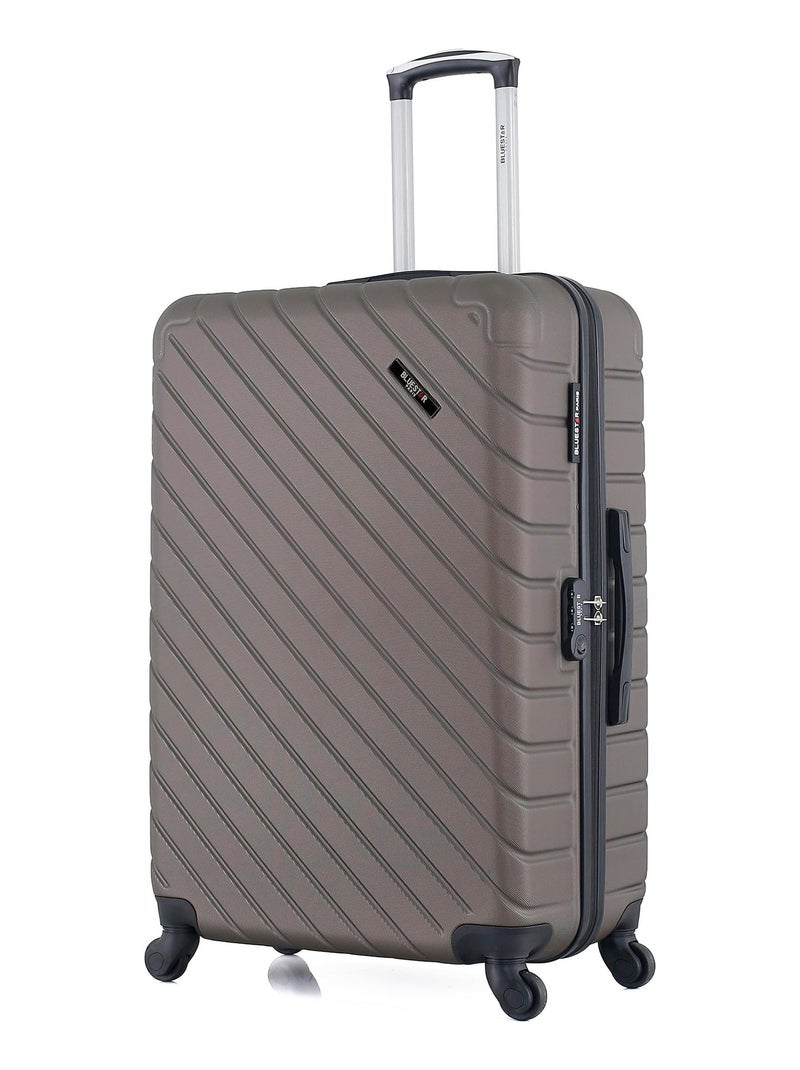 BLUESTAR - Valise Grand Format CITE 75 cm 4 Roues Marron - Kiabi