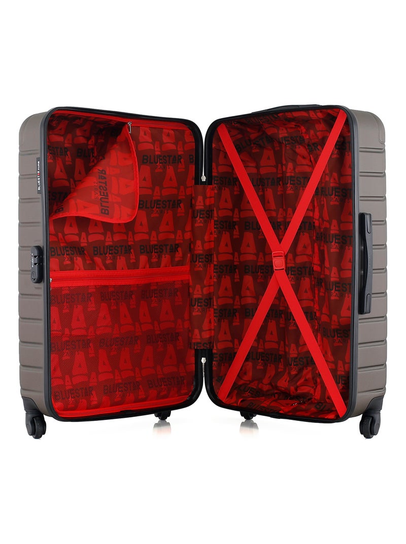 BLUESTAR - Valise Grand Format CITE 75 cm 4 Roues Marron - Kiabi