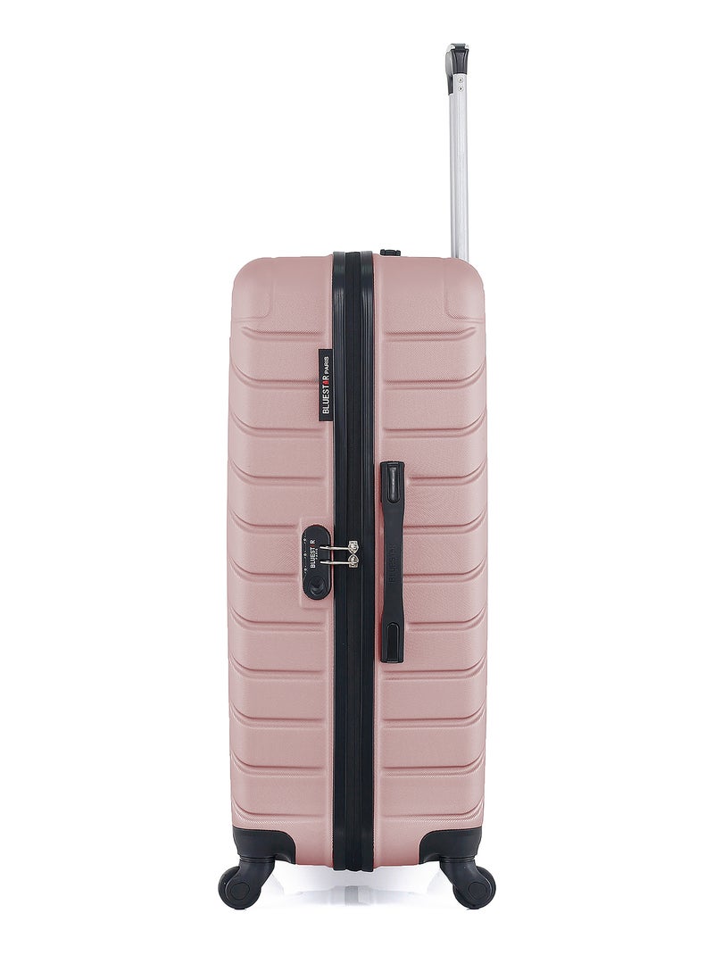 BLUESTAR - Valise Grand Format CITE 75 cm 4 Roues Rose Métal - Kiabi