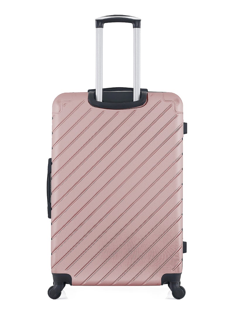 BLUESTAR - Valise Grand Format CITE 75 cm 4 Roues Rose Métal - Kiabi