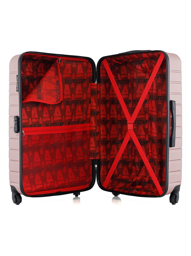 BLUESTAR - Valise Grand Format CITE 75 cm 4 Roues Rose Métal - Kiabi