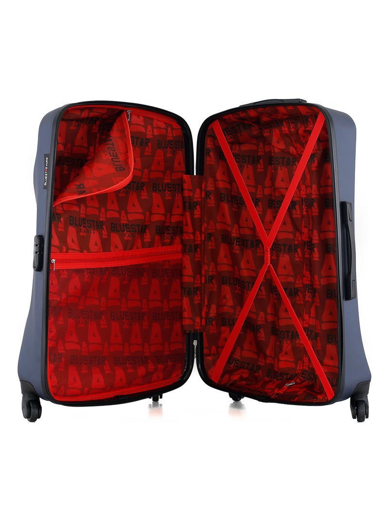 BLUESTAR - Valise Grand Format GARIBALDI 75 cm 4 Roues Bleu Bleu marine - Kiabi