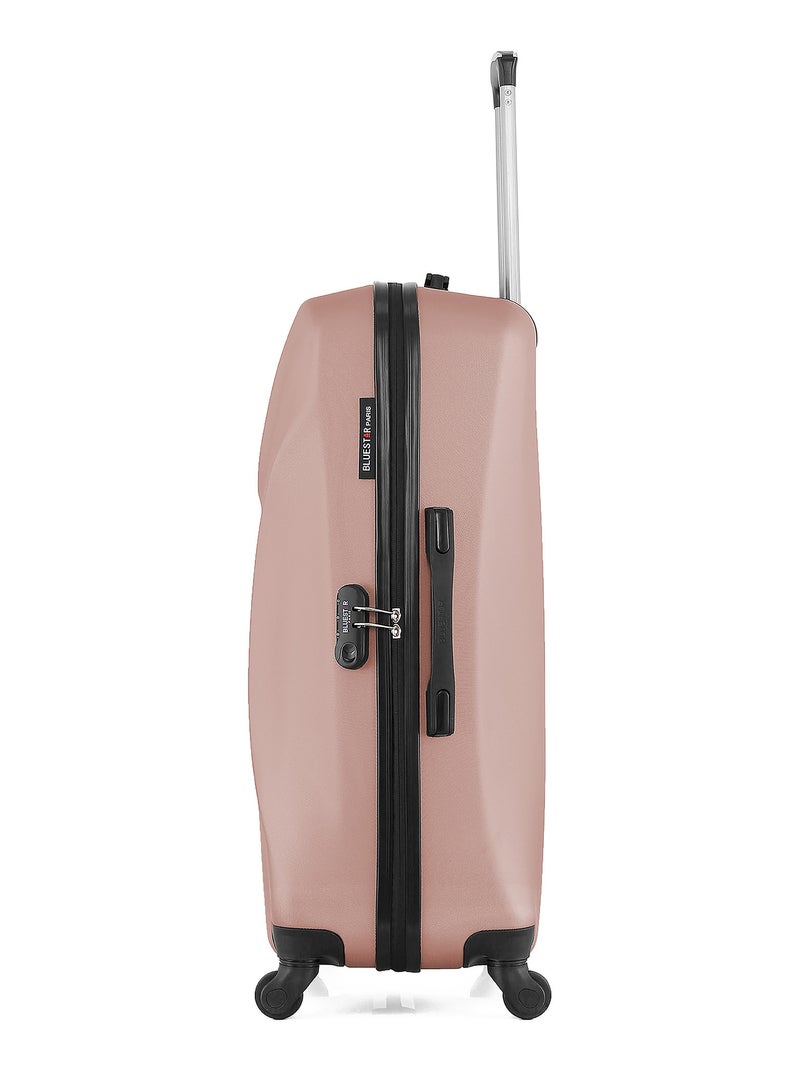 BLUESTAR - Valise Grand Format GARIBALDI 75 cm 4 Roues Rose Métal - Kiabi