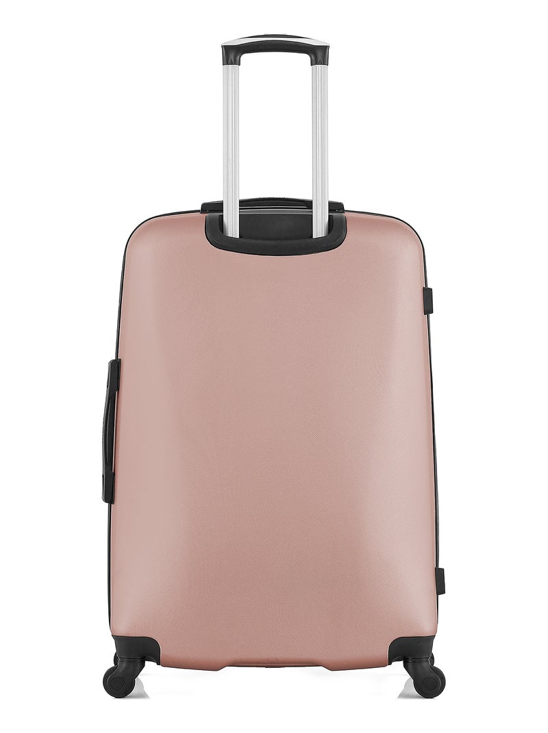 BLUESTAR - Valise Grand Format GARIBALDI 75 cm 4 Roues Rose Métal - Kiabi