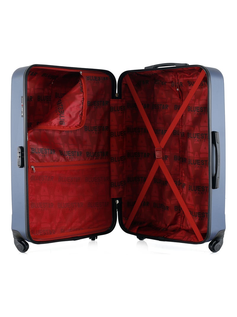 BLUESTAR - Valise Grand Format HAGEN 75 cm 4 Roues Bleu Bleu marine - Kiabi