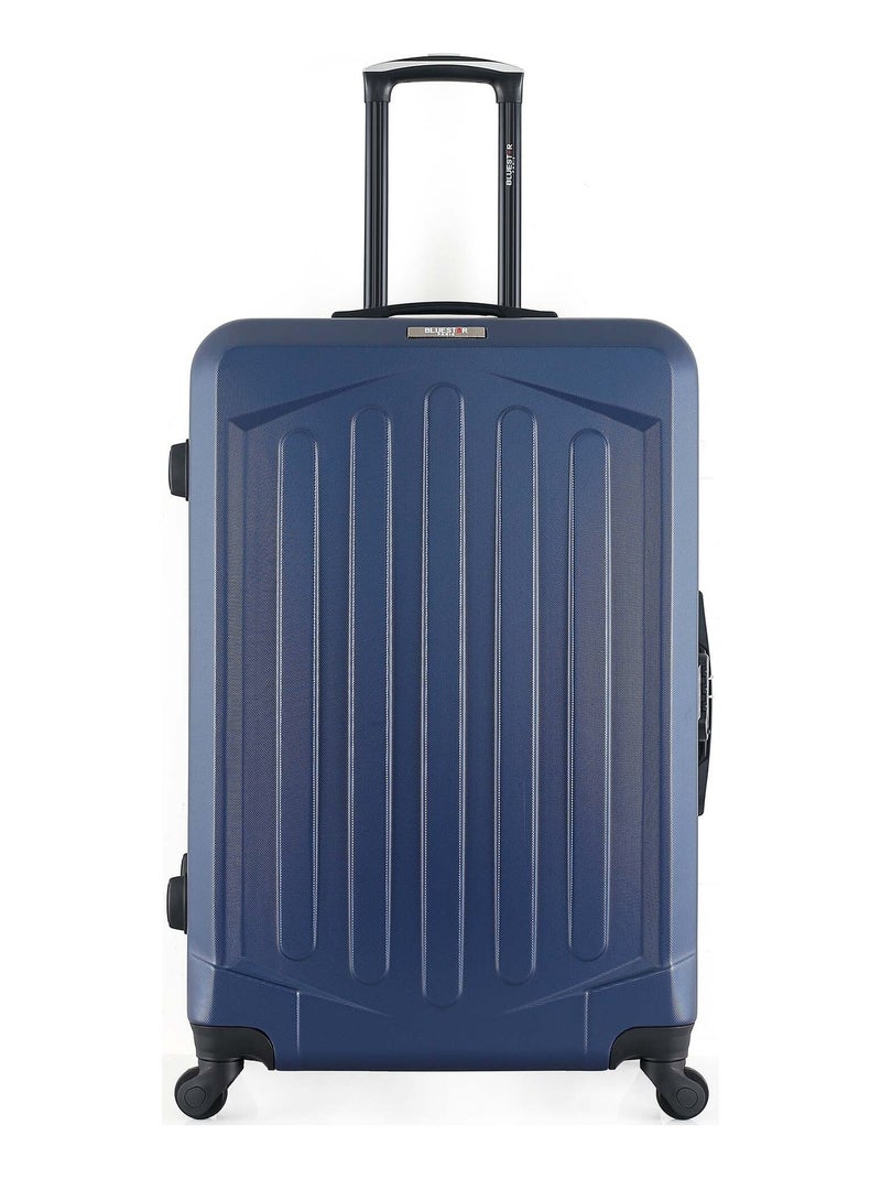 BLUESTAR - Valise Grand Format HAGEN 75 cm 4 Roues Bleu marine - Kiabi
