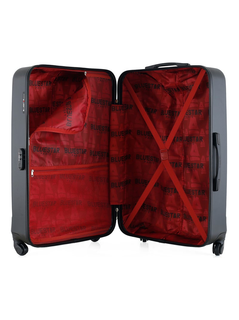 BLUESTAR - Valise Grand Format HAGEN 75 cm 4 Roues Noir - Kiabi