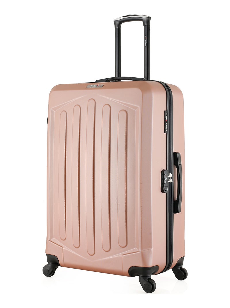 BLUESTAR - Valise Grand Format HAGEN 75 cm 4 Roues Rose Métal - Kiabi