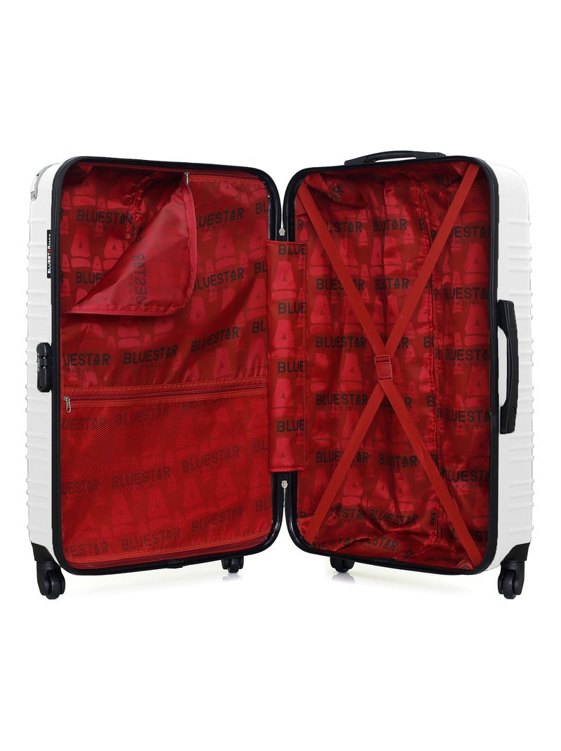 BLUESTAR - Valise Grand Format LIMA 75 cm 4 Roues Blanc - Kiabi