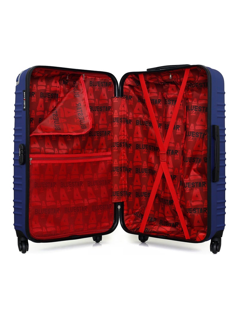 BLUESTAR - Valise Grand Format LIMA 75 cm 4 Roues Bleu Bleu marine - Kiabi