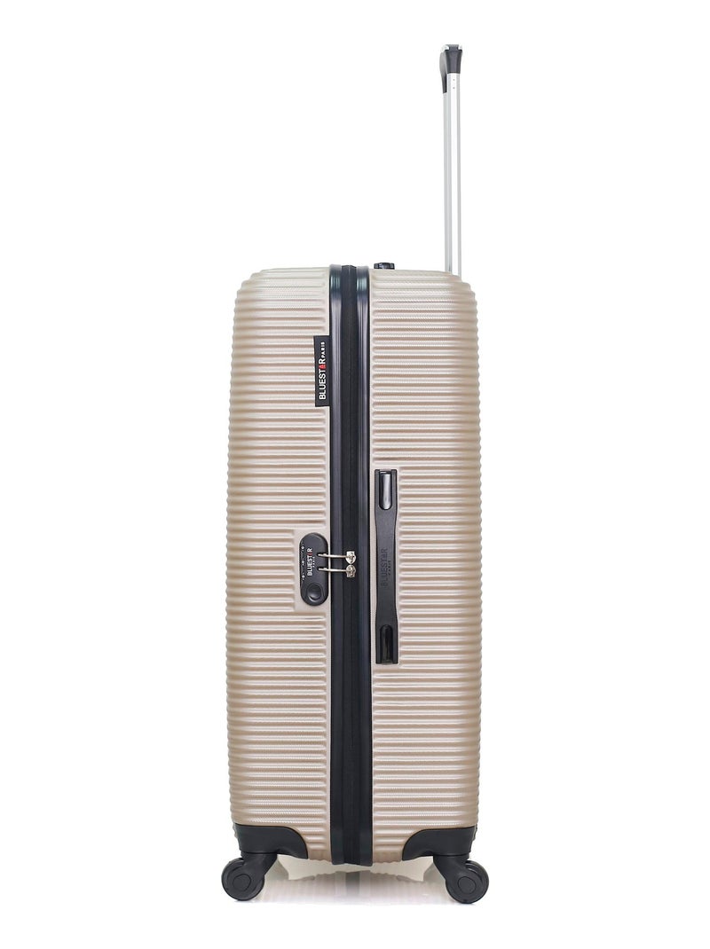 BLUESTAR - Valise Grand Format LONDON 75 cm 4 Roues Beige - Kiabi