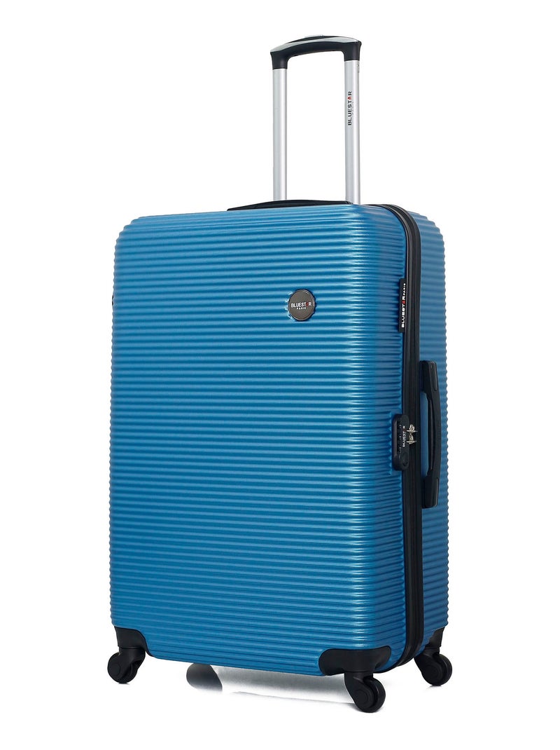 BLUESTAR - Valise Grand Format LONDON 75 cm 4 Roues Bleu - Kiabi