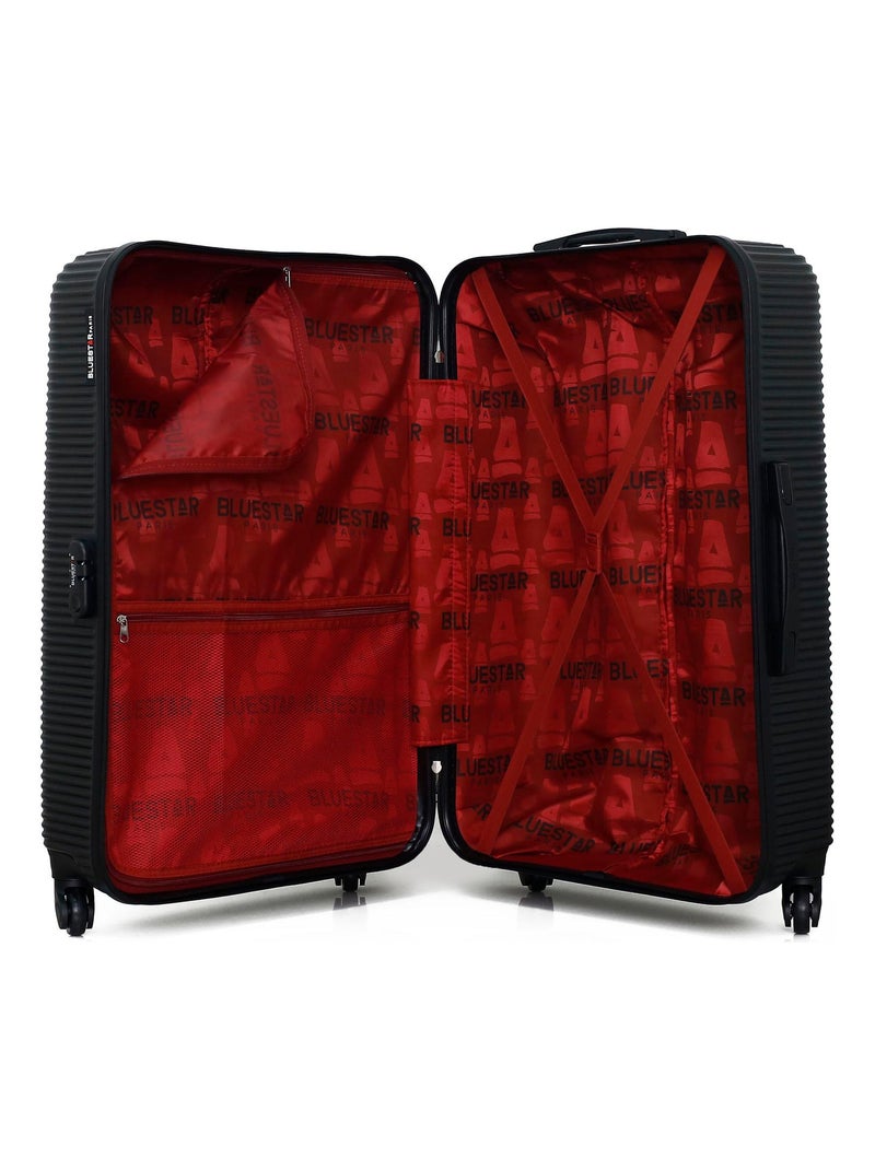 BLUESTAR - Valise Grand Format LONDON 75 cm 4 Roues Noir - Kiabi