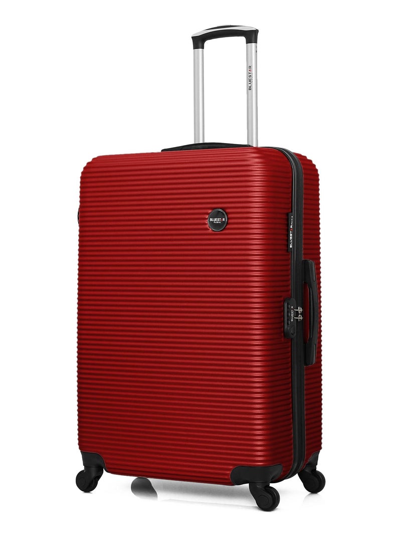 BLUESTAR - Valise Grand Format LONDON 75 cm 4 Roues Rouge - Kiabi