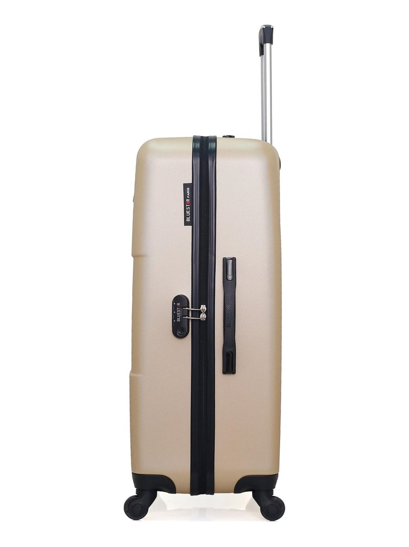 BLUESTAR - Valise Grand Format MIAMI 75 cm 4 Roues Beige - Kiabi